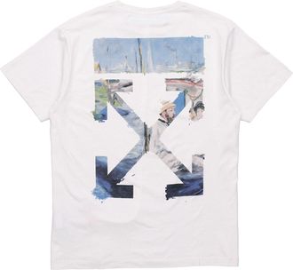 Off-white c/o virgil abloh mens colored arrows short sleeve oversize tee OMAA038R191850120288