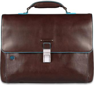 Piquadro Uitbreidbare Laptoptas 15-6 - Heren - Laptoptassen - Bruin - ONE Size - Leer - Tassen