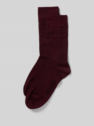 Christian Berg Socken mit Label-Print im 2er-Pack in Pflaume, Gr&ouml;&szlig;e 39/42