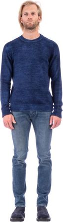 Roberto Collina Rondgebreide trui - Heren - Ronde hals truien - Blauw - L - Truien & Vesten