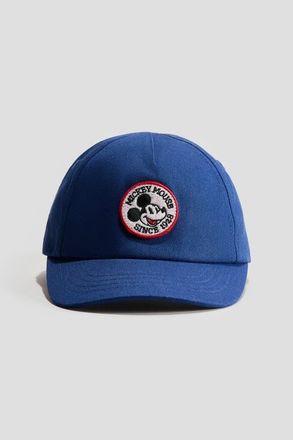 H&M Cotton Cap in Bright Blue/mickey Mouse at Nordstrom, Size 9-12 M