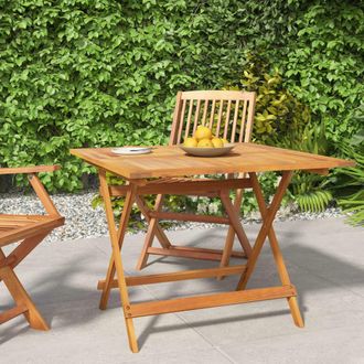 vidaXL Tavolo Da Giardino Pieghevole 90x90x75 Cm Legno Massello Acacia Vidaxl