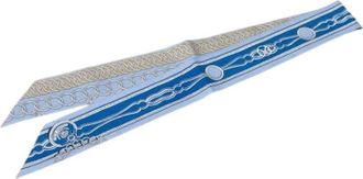 Herm&egrave;s Pre-owned Maillons Twilly Scarf - - Pre-owned - Donna - Blu - ONE SIZE