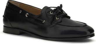 Bally Mens Plume Leather Loafers Black Buffalo