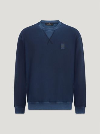 Belstaff Belstaff Sudadera De Cuello Redondo Hockley para hombre Vellón teñido en negativo Azul insignia 2XL