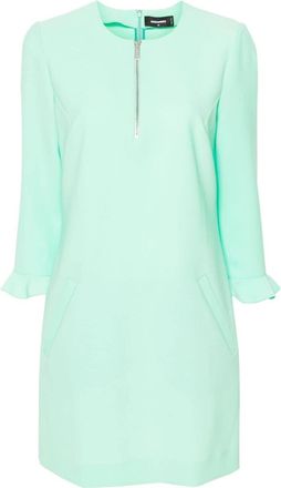 Dsquared2 round-neck shift minidress - women - Polyester - 40 - Green