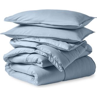 Bare Home All-Season Down Alternative Comforter Set - Oversized Queen in Dusty Blue at Nordstrom