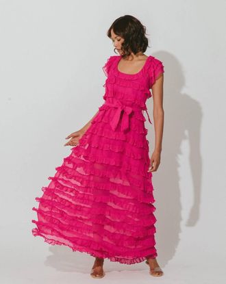 Cleobella Womens Milana Ankle Dress In Magenta