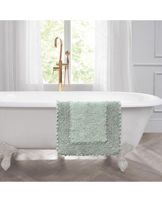 Laura Ashley Ruffle Cotton Bath Rug Set