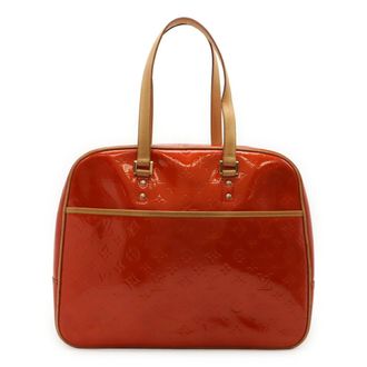 Louis Vuitton Galle Red Color Rouge Monogram Vernis Boston Bag Shoulder Bag Tote Bag (Pre-Owned)