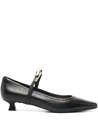 Marc Ellis 30mm strap detail pumps - women - Calf Leather/Calf Leather/Rubber/Calf Leather - 38 - Black