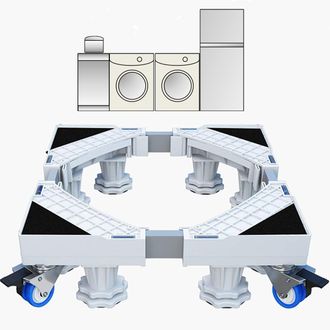 OEM Soporte Para Lavadora, 4 Ruedas, Base Ajustable De 44 A 66 Cm, Antideslizante, Capacidad De Carga De 300 Kg, Para Electrodom&eacute;sticos Grandes