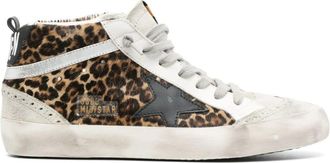 Golden Goose Mid Star Horsy Upper Suede Toe And Spur Leather Star And Heel Laminated Wave Shoes