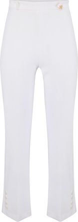 Elisabetta Franchi Tailored Cropped Trousers with Subtle Seam Detailing