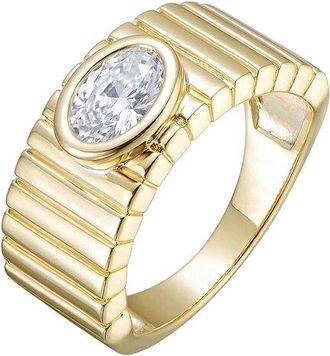 Rachel Glauber 14K Plated Cz Ring