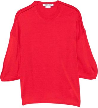 Comme Des Gar&ccedil;ons Rrn5154 Maglia Girocollo - - Knitwear - Donna - Rosso - M