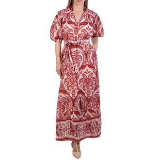 Farm Rio Farm RIO - Jurken > Damesjurken > Maxi Jurken - Dames - Maxi kleedjes - Rood - S - Kleedjes