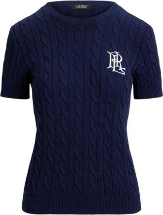 Ralph Lauren Round-neck Knitwear, female, Blue, Size: XS Round-neck Knitwear