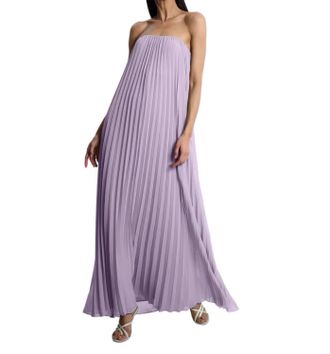 Bcbgmaxazria Pleated Long Gown In Fresia