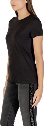A|X Armani Exchange Logo-Embroidered Cotton T-Shirt - Black