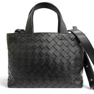 Bottega Veneta Black Leather Shoulder Bag (Pre-Owned)