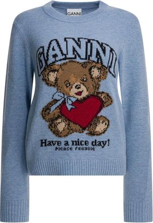 Ganni Dames, Truien, Veelkleurig, Maat: S Wol