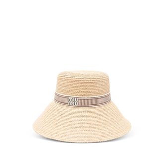 Miu Miu Ribbon Straw Hat