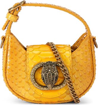Kurt Geiger Micro Chelsea Embossed Leather Top Handle Bag in Dark Yellow at Nordstrom