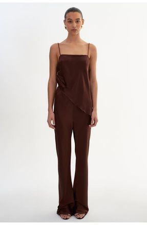 LaMarque Emile | Pull-on Satin Pants in Brown at Nordstrom, Size Xx-Small