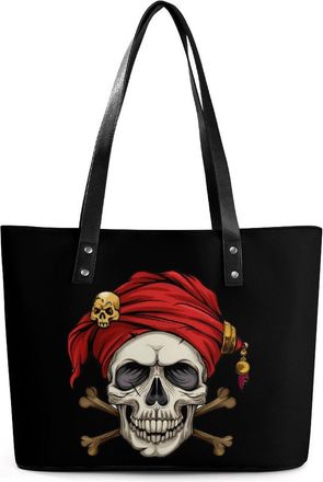 Generic Skull And Crossbones Pirate Tote Bags for Women Cute Shoulder Purses Handbags