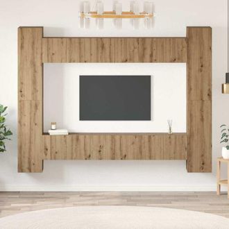 vidaXL Vidaxl - Conjunto De Mueble De Tv 10 Pcs Roble Artisan 30.5 X 30 X 90 Cm