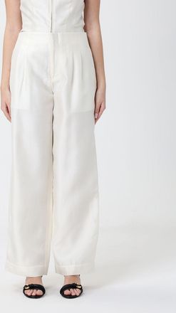 Staud Pantaloni Pierre a gamba larga Staud in misto lana e seta