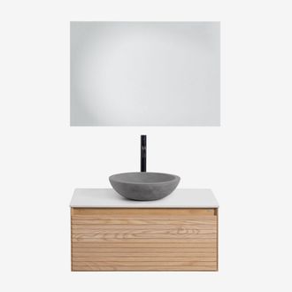 Sklum Sklum - Conjunto De Mueble De Ba&ntilde;o En Madera De Fresno Tedrik