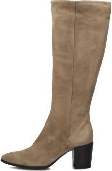 Notre-V Taupe Su&egrave;de Hoge Hak Laarzen - Dames - Hoge Laarzen - Beige - 41 EU - Su&egrave;de - Schoenen