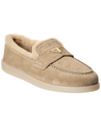 Prada Suede & Shearling Loafer