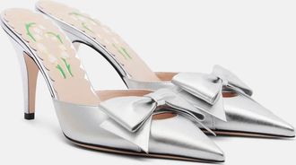 Valentino Garavani Metallic leather mules
