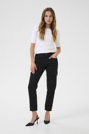 Kaffe Casual broek Regular fit Black