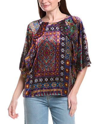 Johnny Was Dechen Silk-Blend Blouse