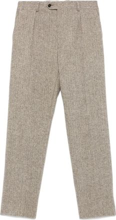 Fursac Pantaloni dritti in lana vergine - Marrone