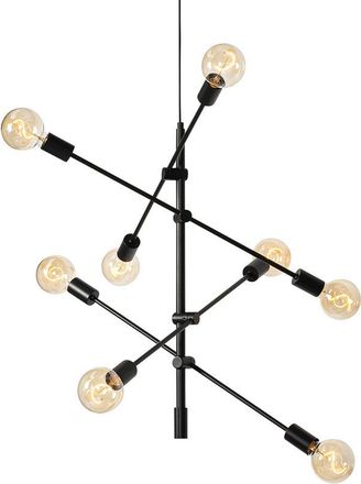 QAZQA Industrial Pendant Light Black 8-Light - Sydney