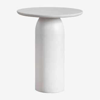 Sklum Sklum - Mesa Auxiliar Para Jard&iacute;n Redonda &Oslash;45 Cm En Cemento Layana