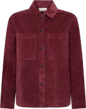 Knowledge Cotton Apparel 14 Wales Corduroy Bluse für Damen | rot
