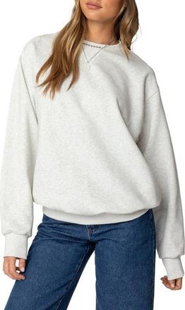 Edikted Laurey Oversize Sweatshirt in Gray-Melange at Nordstrom, Size X-Small