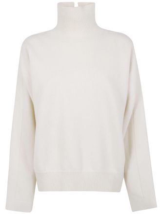 Jil Sander Hoge Hals Lange Mouwen Gewatteerde Details Trui