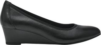 Tamaris Ballerinas met sleehak, in leer