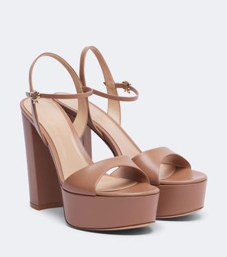 Gianvito Rossi Leather platform sandals