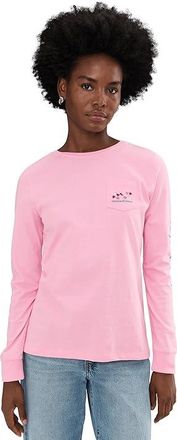 Vineyard Vines Long Sleeve Pocket T-Shirts Womens Clothing Cotton Candy : SM