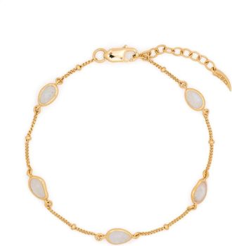 Missoma Magma Rainbow Moonstone bracelet - women - Recycled Sterling Silver/Recycled 18kt Gold Vermeil/Moon Stone - S
