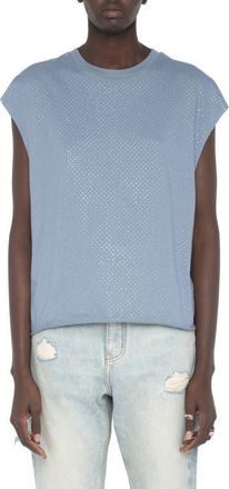 Zadig&Voltaire Cloe Strass Crystal Embellished Dolman Sleeve Top in Sixtine at Nordstrom, Size X-Small