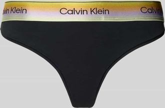 Calvin Klein Underwear String aus Baumwoll-Mix in Black, Gr&ouml;&szlig;e XL